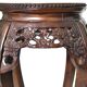 Chinese harness in richly carved wood and marble top