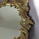 Miroir en bronze doré avec ornement anges