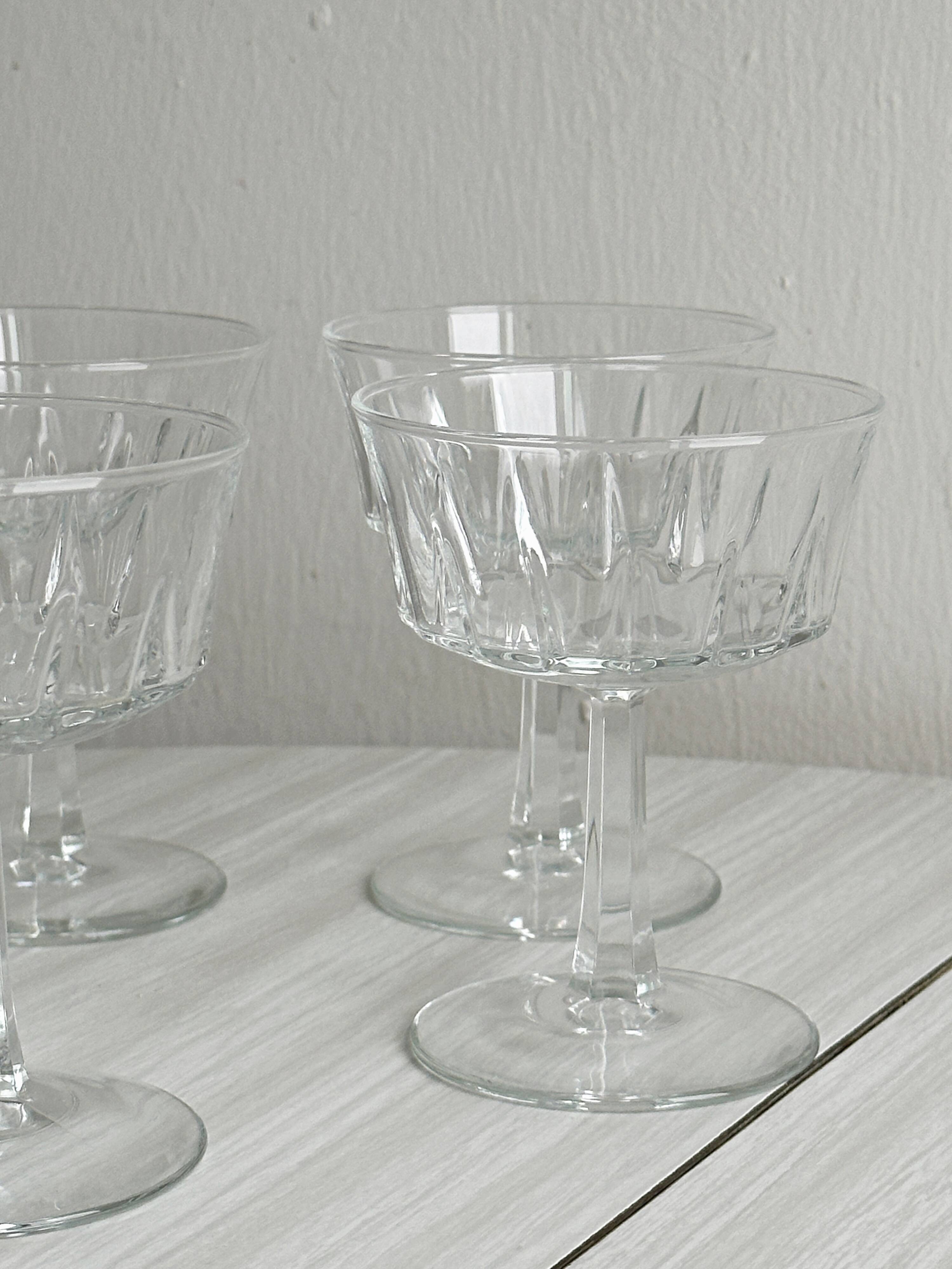 set of 5 glass glasses