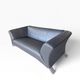 Rolf Benz 322 – Black 2-seater leather sofa
