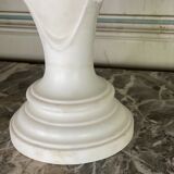 Pair of vases in white statuary marble, gilt bronze, circa 1900