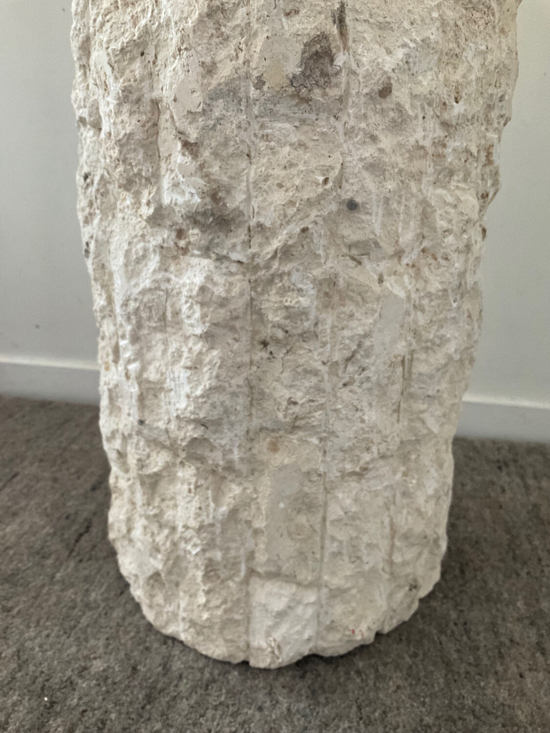Vintage travertine column from the 70s-80s
