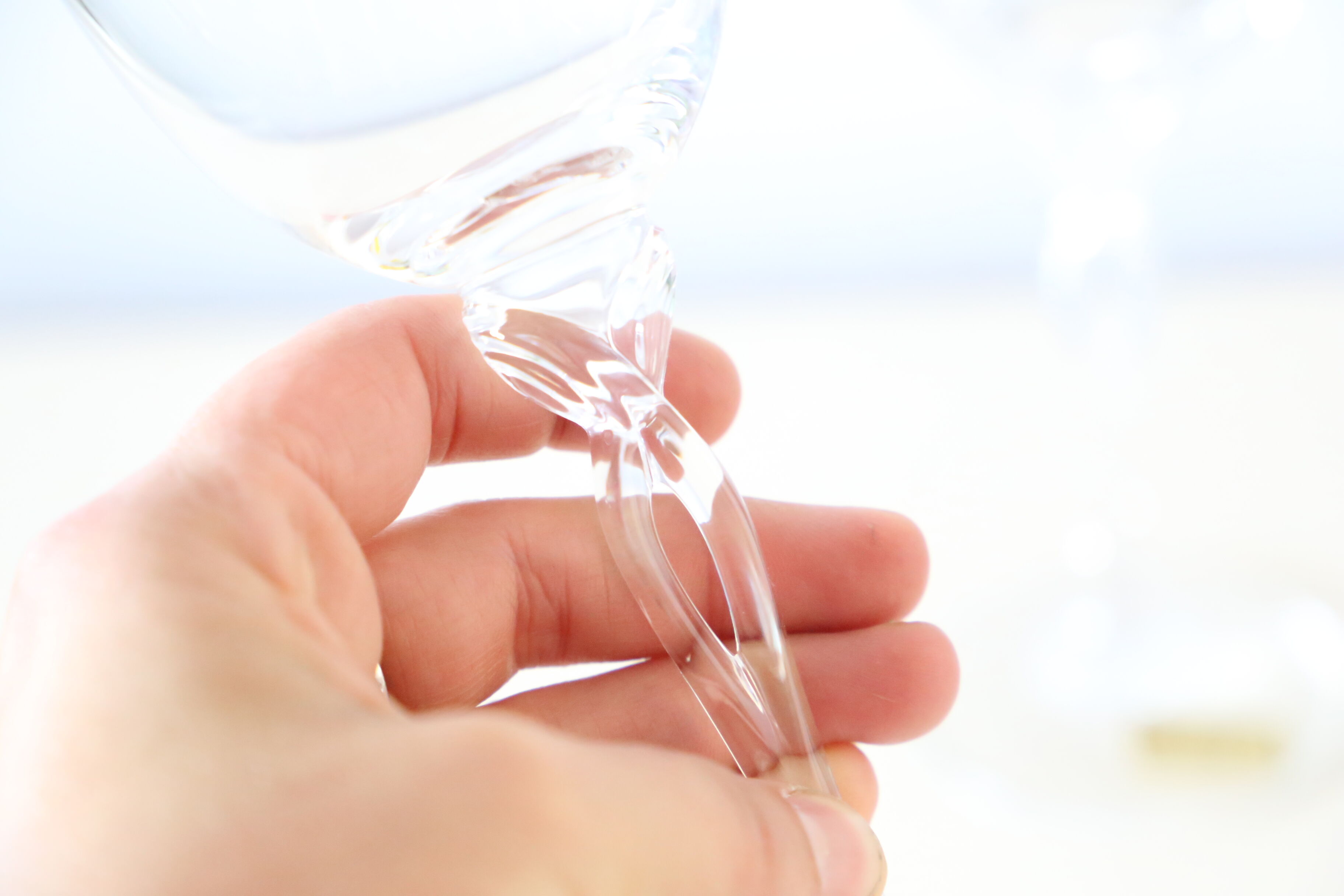 Set of 3 wine glasses, crystal