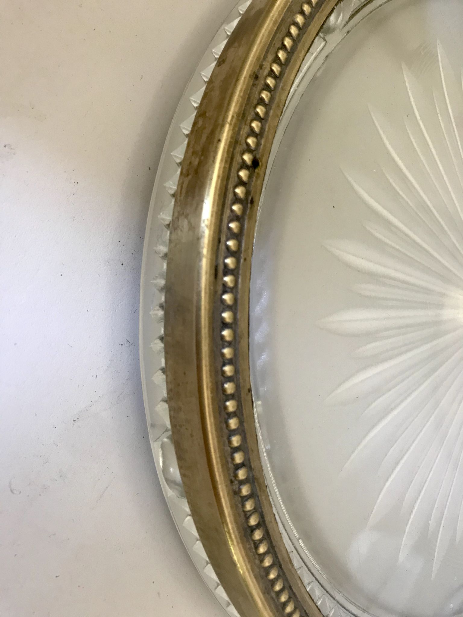 Verlys crystal and brass unders and downs