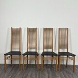 Ladder Back Dining Chairs, Italy, 1980, Set of 4
