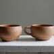 2 enamelled sandstone cups made in France, Rhodaceram 58