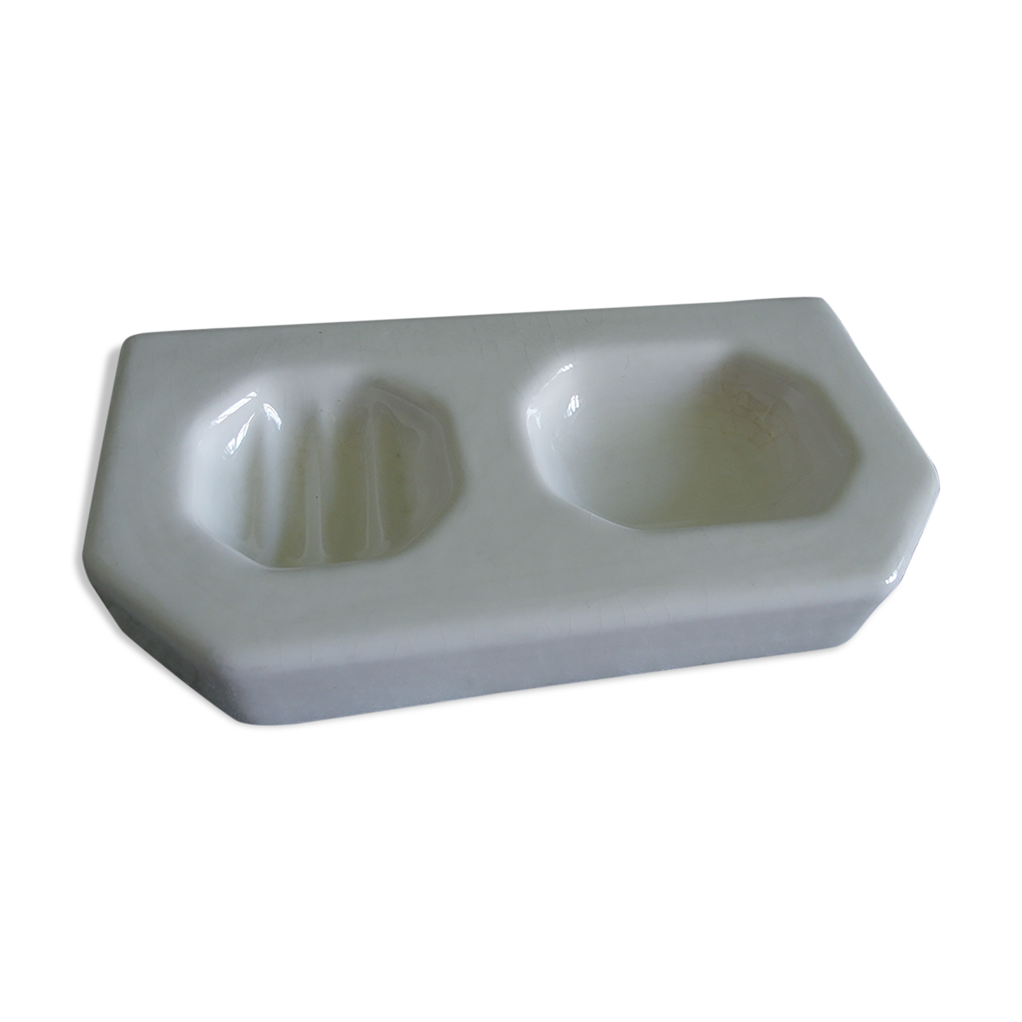 White ceramic soap rack wall shelf