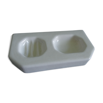 White ceramic soap rack wall shelf