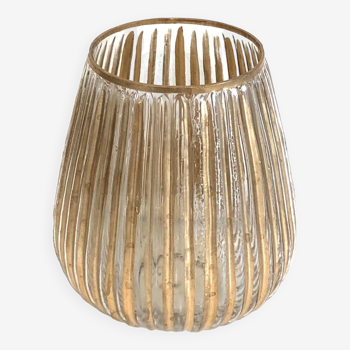 Gold glass vase