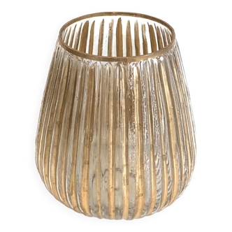 Gold glass vase