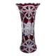 Antique bohemian crystal vase from the mid-20th century in bacara style.