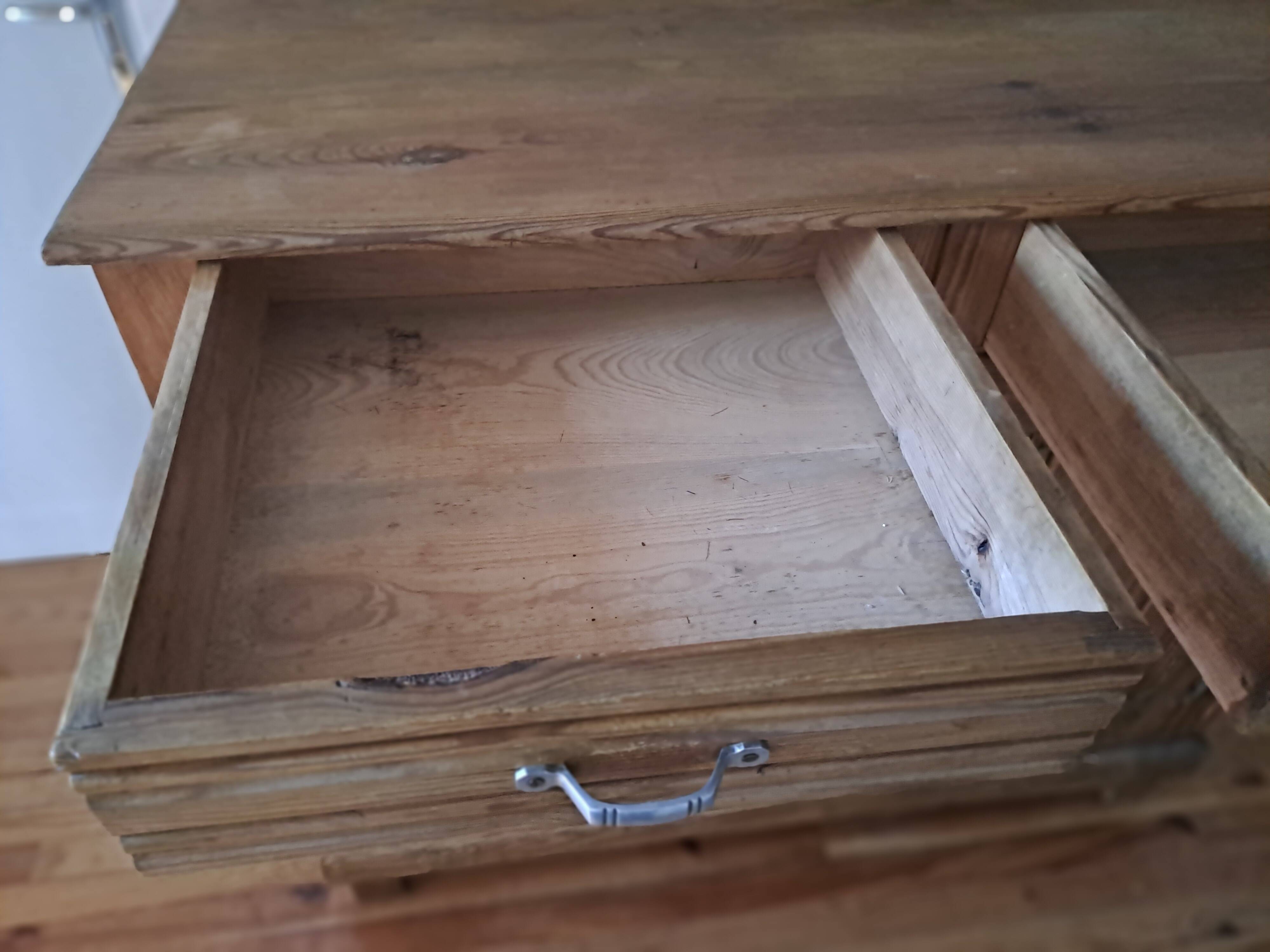 Old Parisian sideboard in raw wood