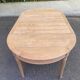Round dining table Louis Philippe stripped in raw solid cherry wood Italy
