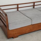 Art Deco sofa gray fabric Jindrich Halabala 1930