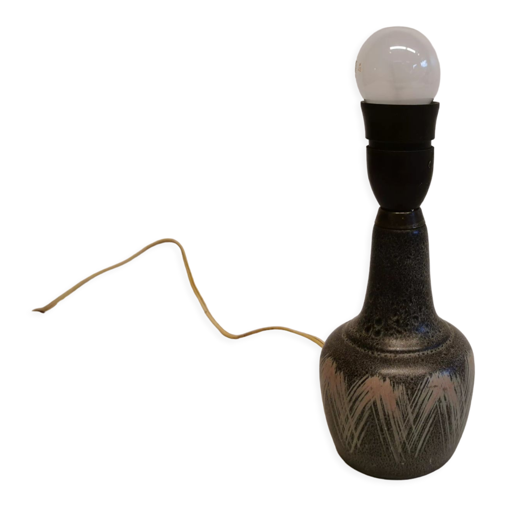 Ceramic table lamp, made by Danske Vitrika in the 1960-1970s