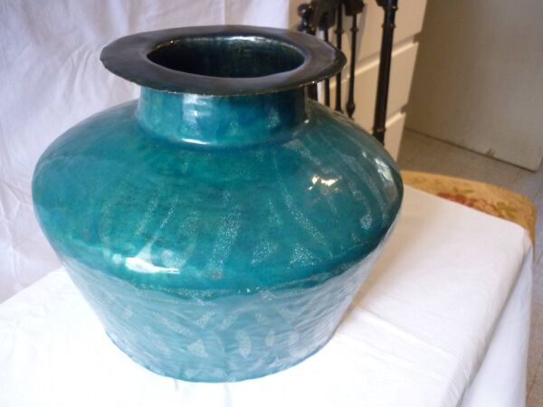 Vase en cuivre émaillé 29 cm