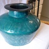 29 cm enamelled copper vase