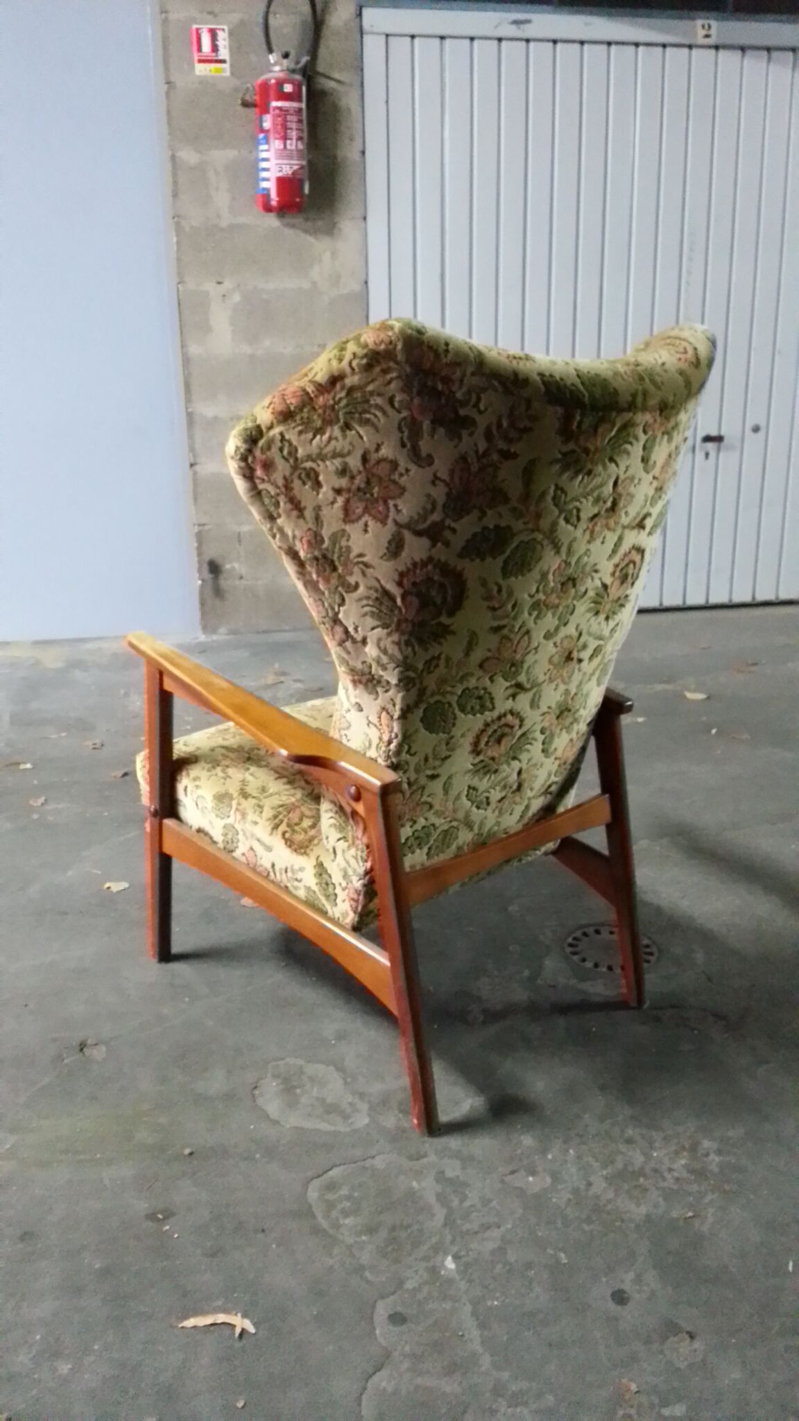 Chair wing chair flower Scandinavian styl Ib Kofod-Larsen for Carlo Gahrn