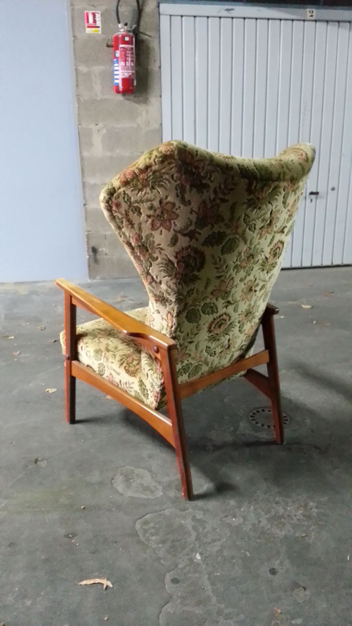 Chair wing chair flower Scandinavian styl Ib Kofod-Larsen for Carlo Gahrn