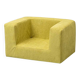 Vintage lounge armchair in lime green fabric – geometric design from the 1970s