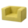 Vintage lounge armchair in lime green fabric – geometric design from the 1970s