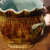 Pot cover pattern flowers in volume slip