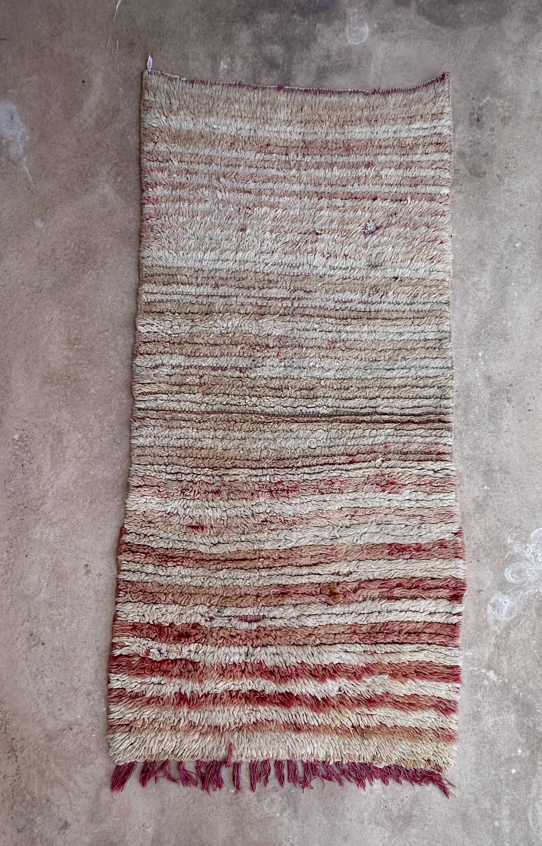 Moroccan rug Marmoucha beige - 89 x 186 cm