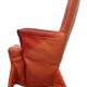 Gerard van der Berg Orange Leather Skirt Arm Chair 1980s