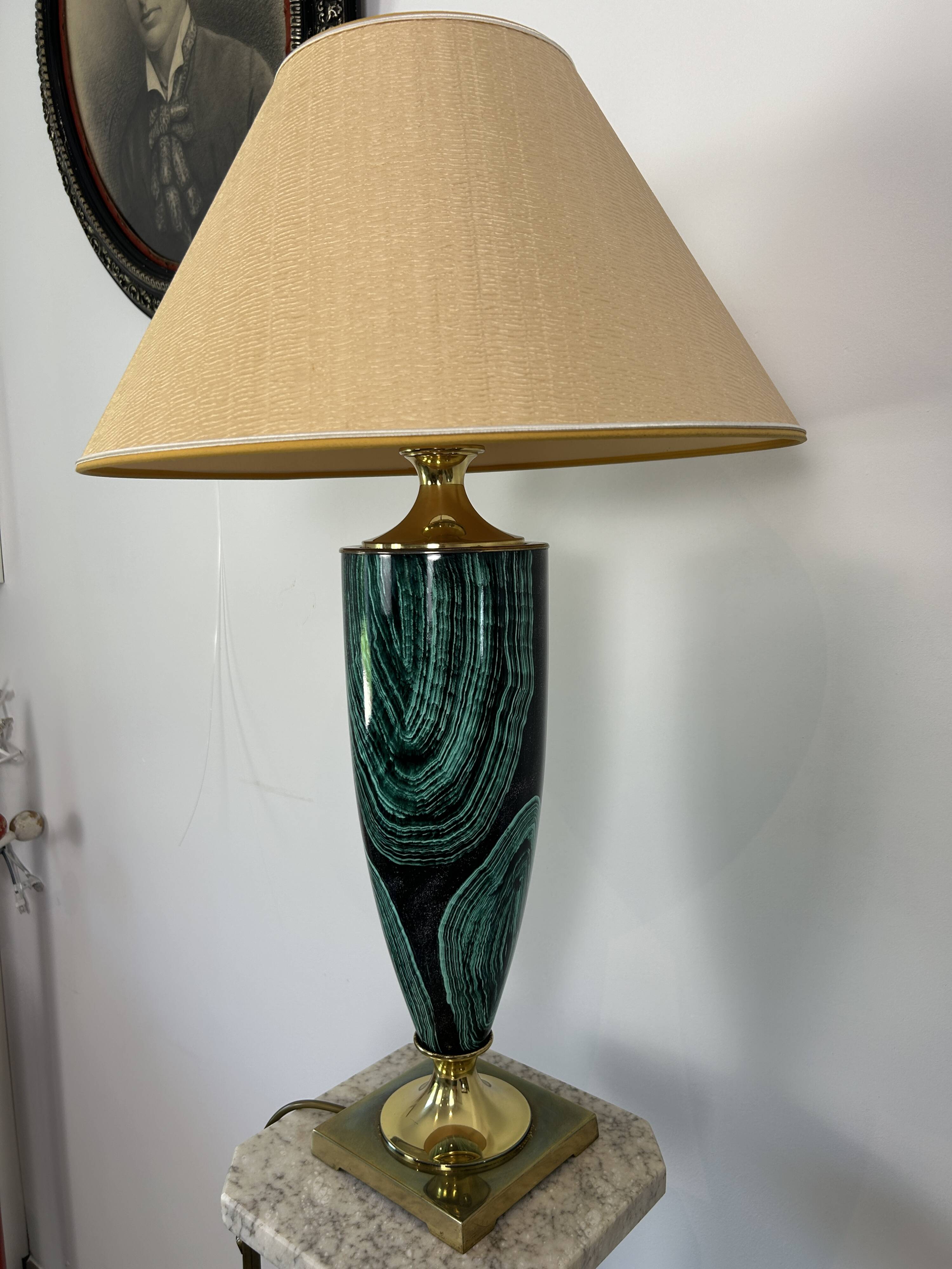 Superb ceramic lamp from the house "Le Dauphin".