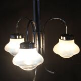 1960s Chrome Plated Chandelier with Murano Glass,  Italy