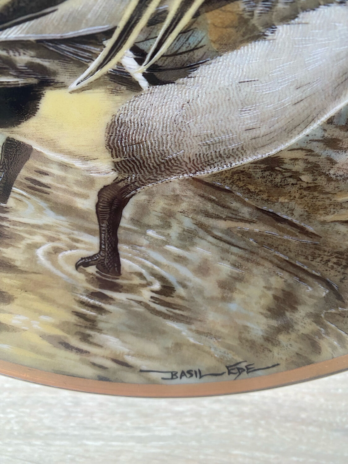 Decorative plate Limoges Water Birds