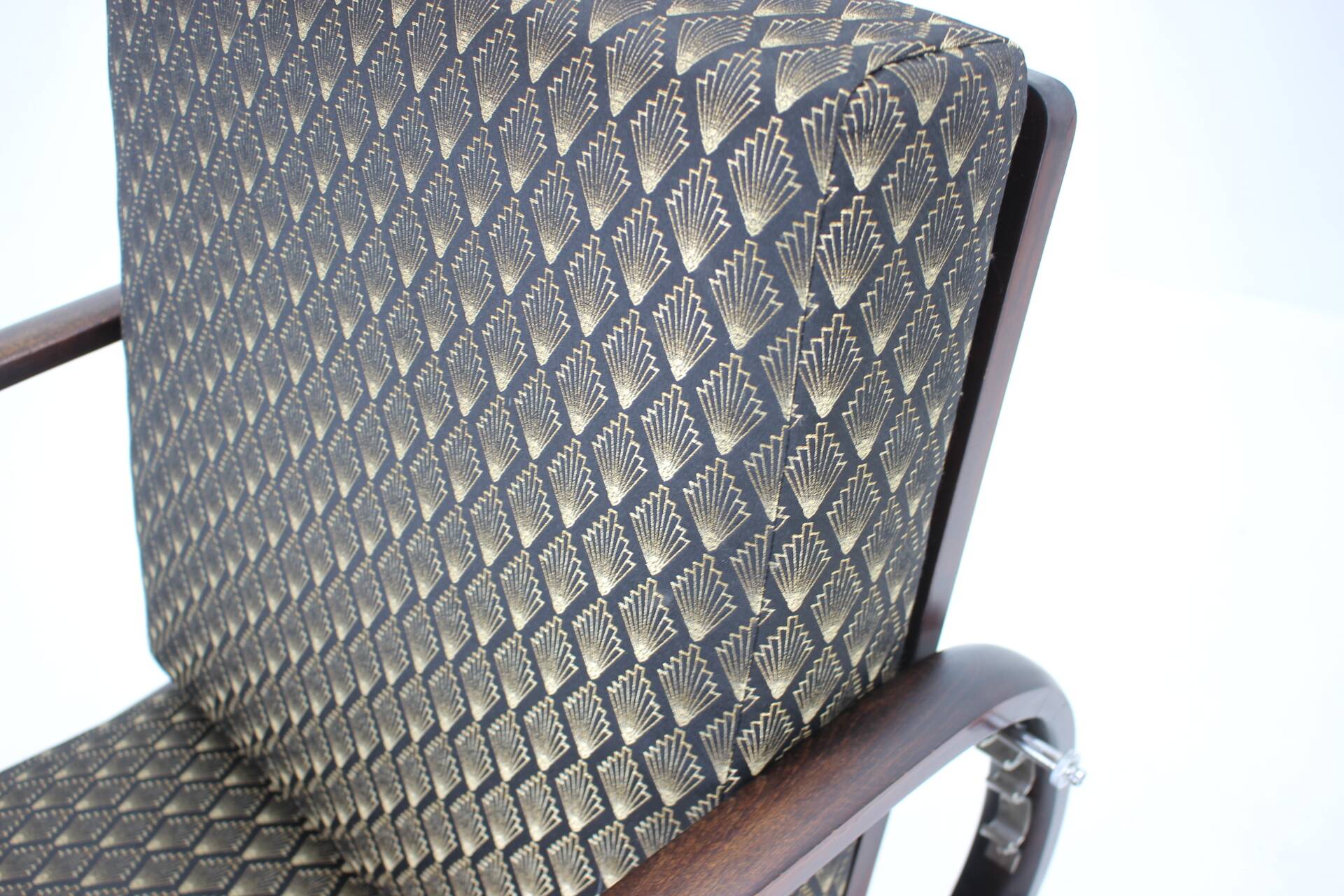 1930s Pair of Restored Art Deco Adjustable Armchairs, Czechoslovakia