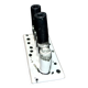 Vintage black and white ceramic soliflore vase - brush holder