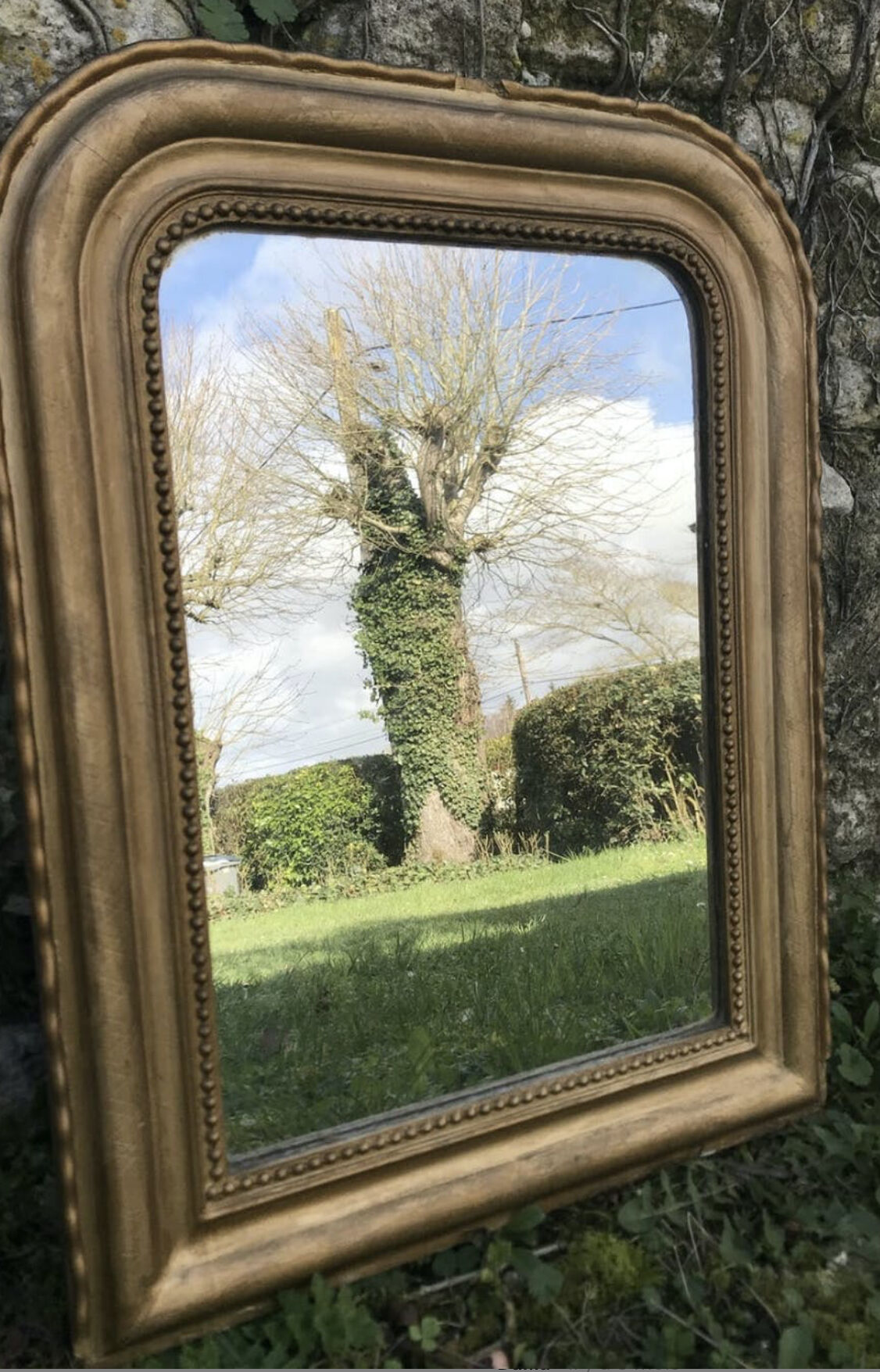 Miroir ancien doré 63x49cm