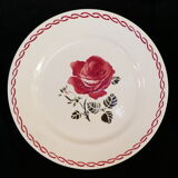 8 flat plates badonviller rose red