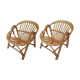 Pair of rattan "shell" armchairs for children