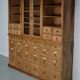 Large antique German pine apothecary cabinet / vitrine early 20th century