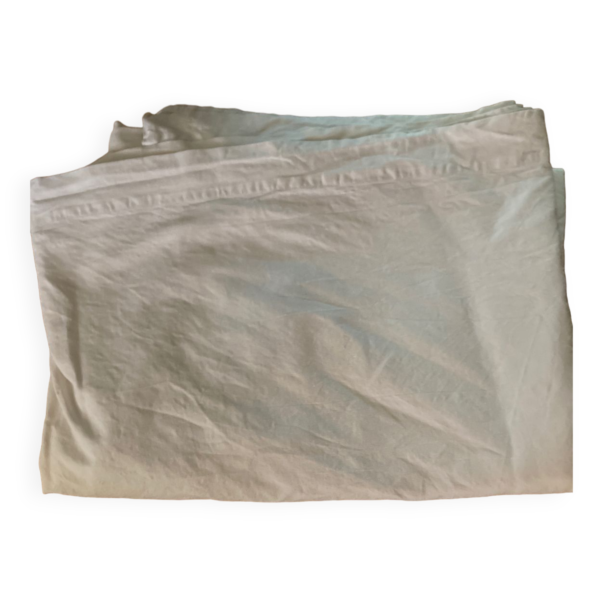 Linen sheet and simple white cotton