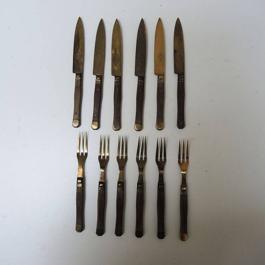 12 antique dessert cutlery GML Paris