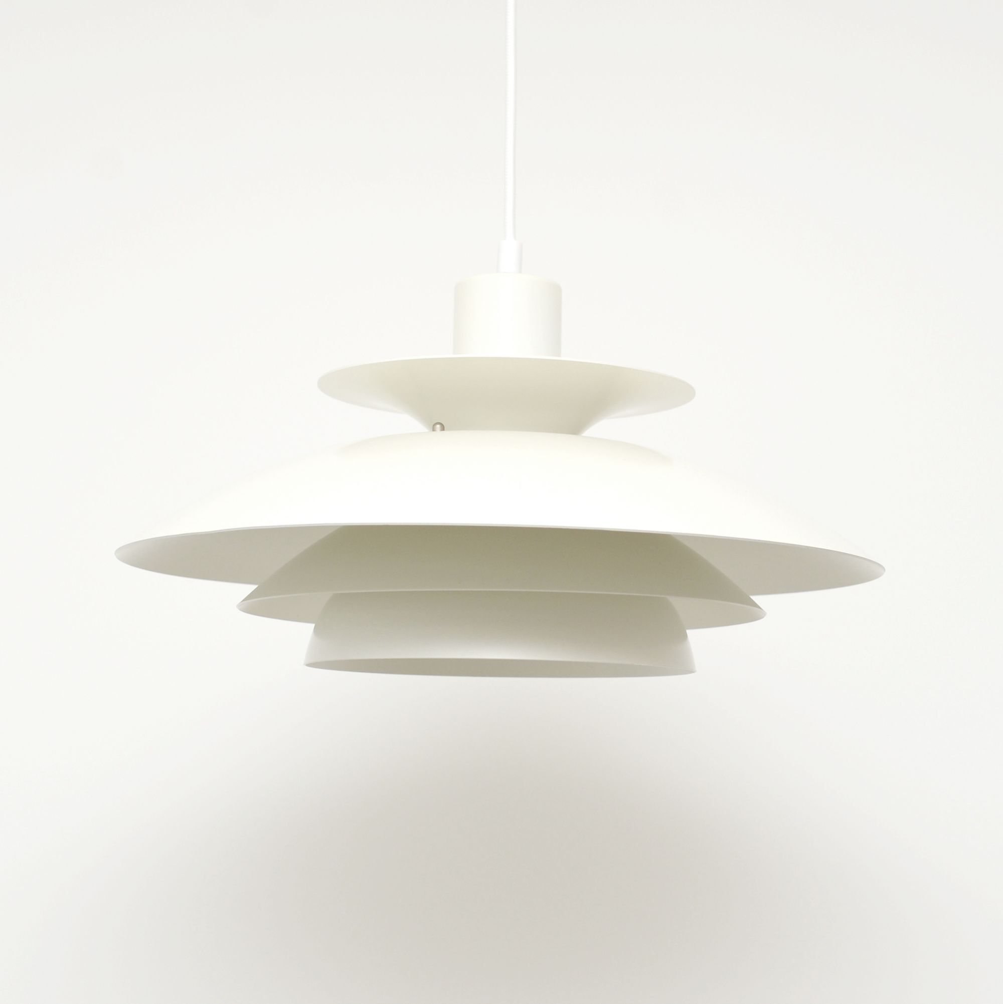 White Scandinavian lamp, 1970s