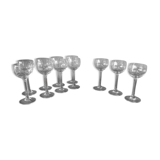 10 Meisenthal crystal glasses