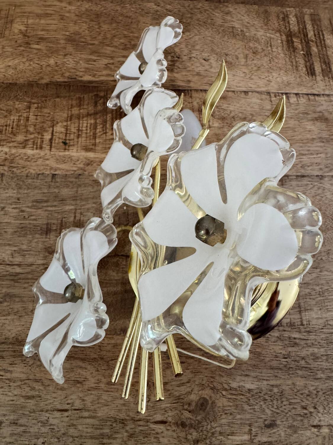 Set of Murano flower wall sconces