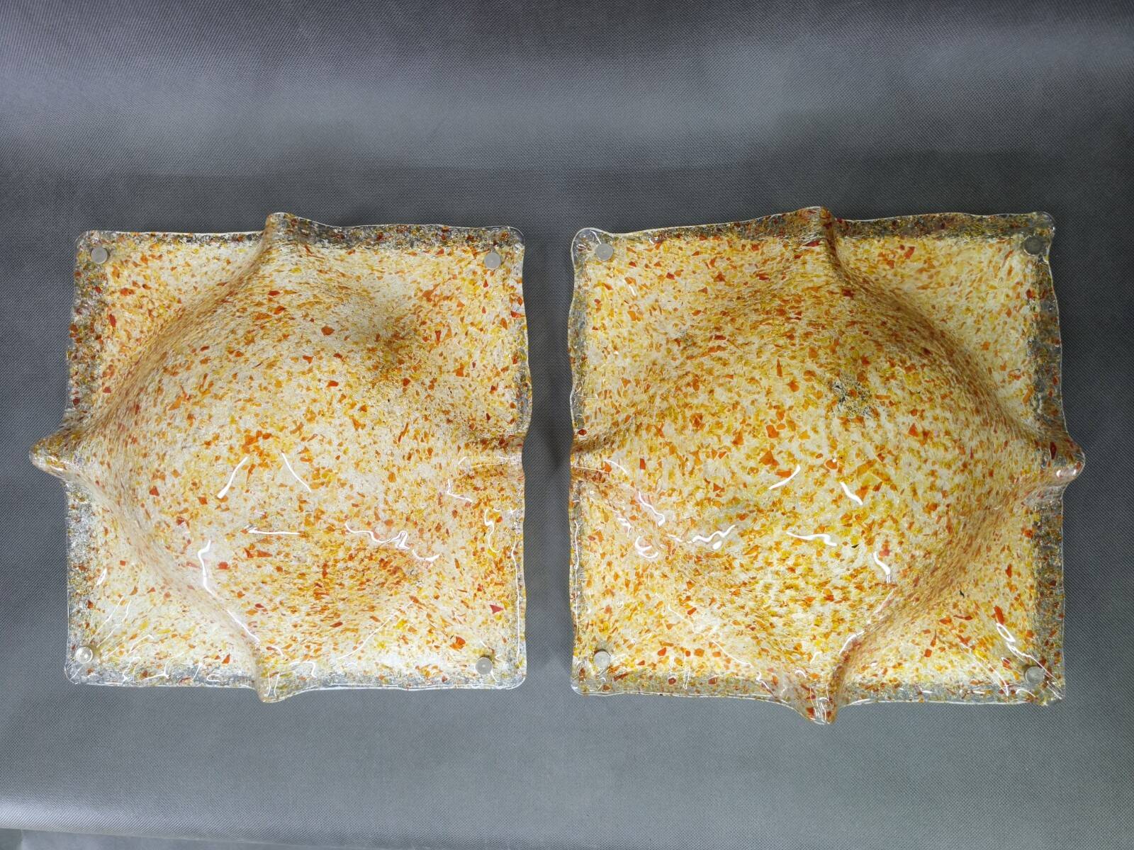 Pair of Murano Glass Wall Lights by Toni Zuccheri for Mazzega, 1970s