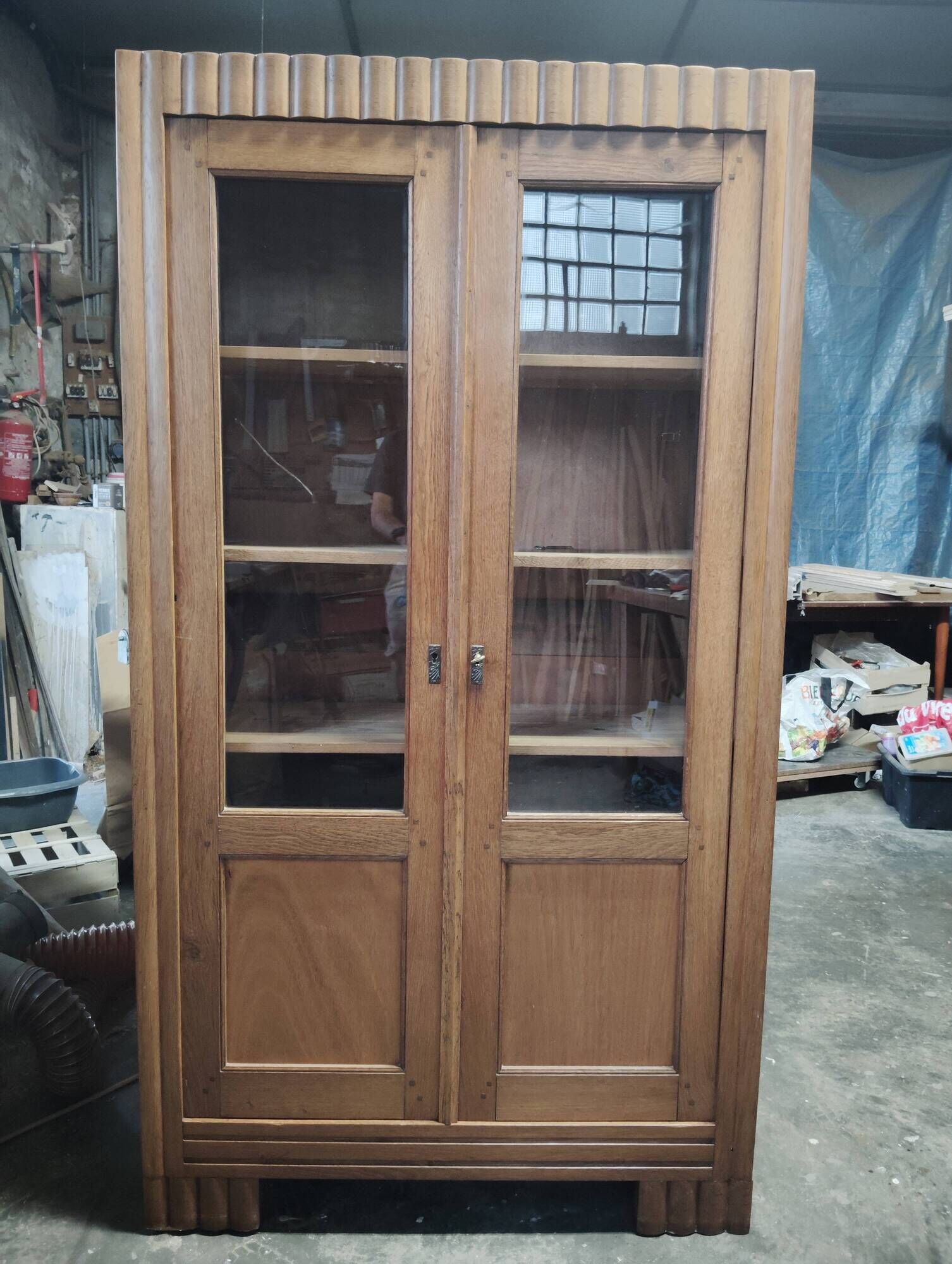 Armoire vitrine/bibliothèque Art Deco