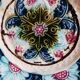 Majolica barbotine plate, French