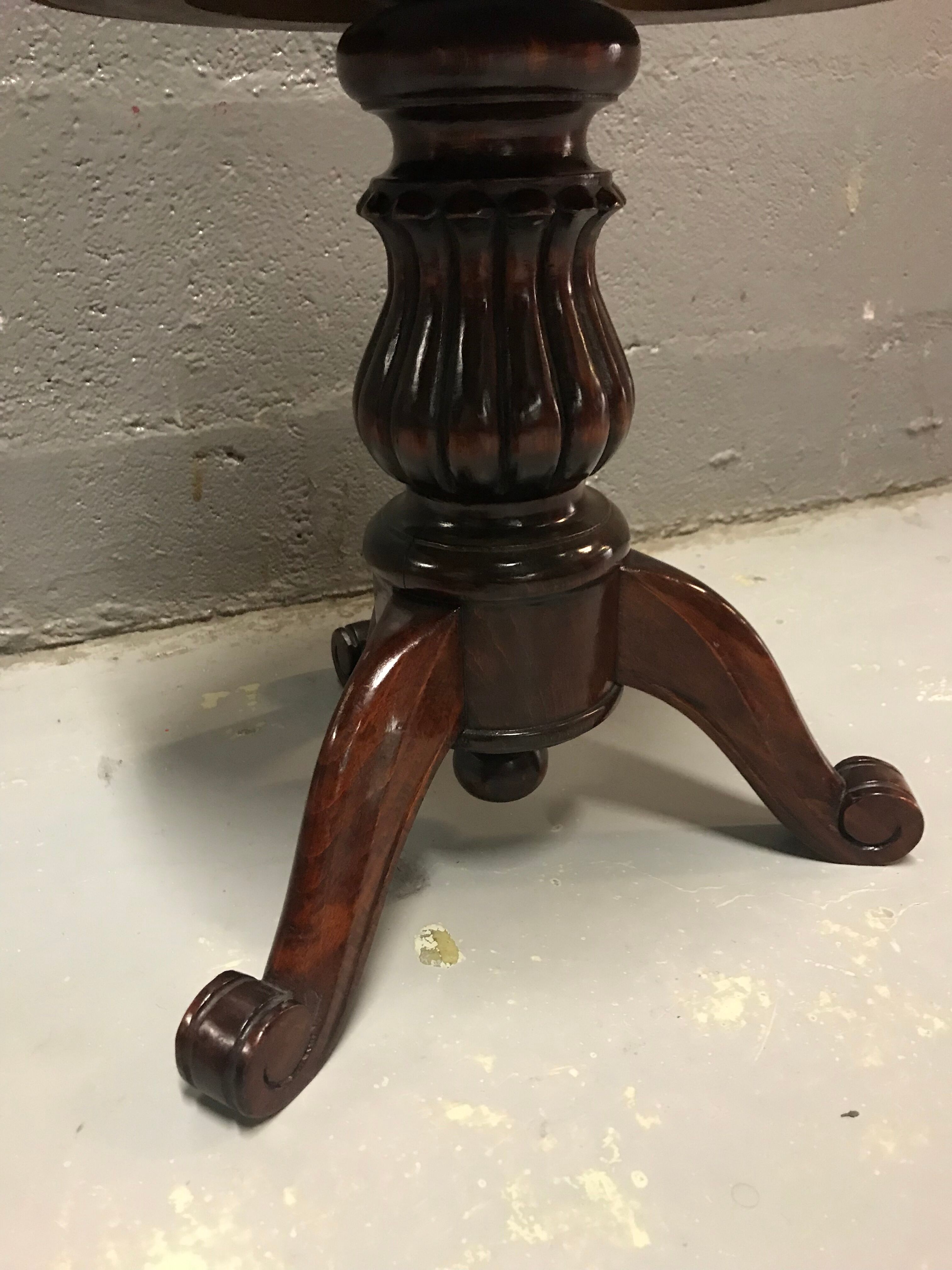 Napoleon III mahogany piano stool