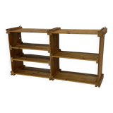 Vintage Wall shelf rack Pine wood 70s minimalist design