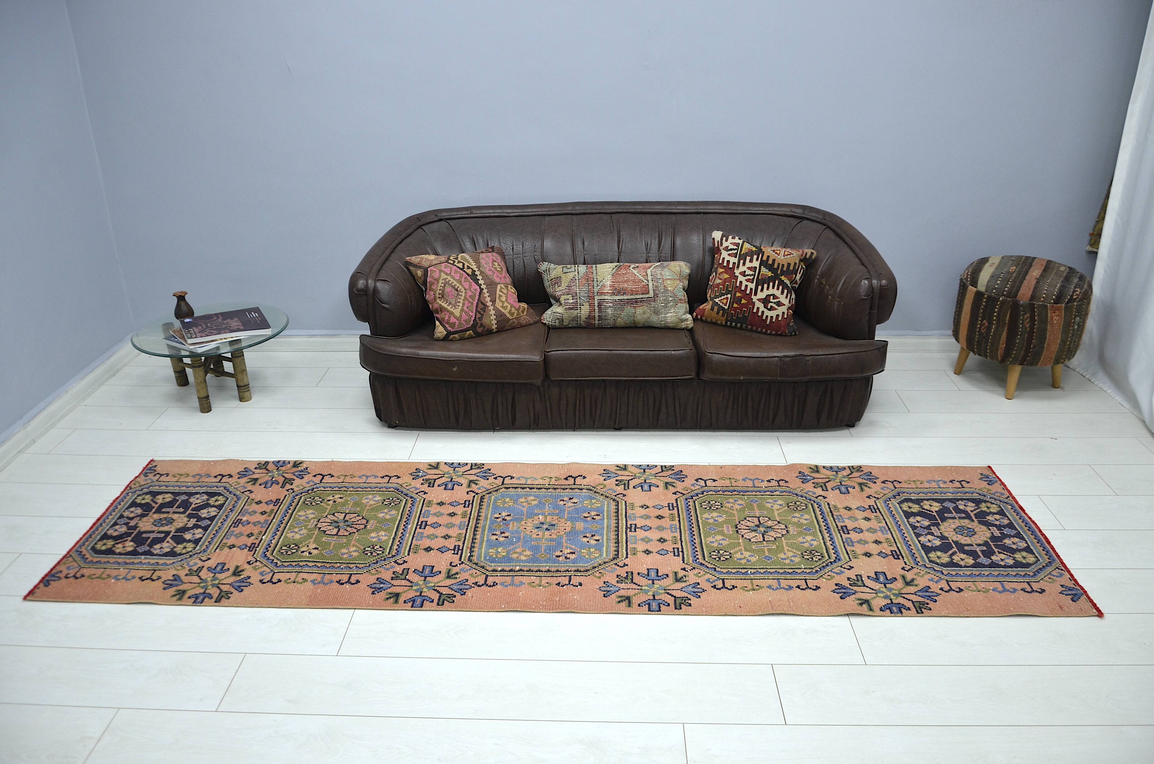 Orange & Green Turkish Runner sku 2241