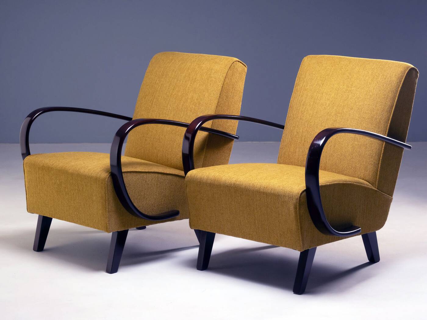 Pair of Armchairs H-227, Jindřich Halabala, 1930s
