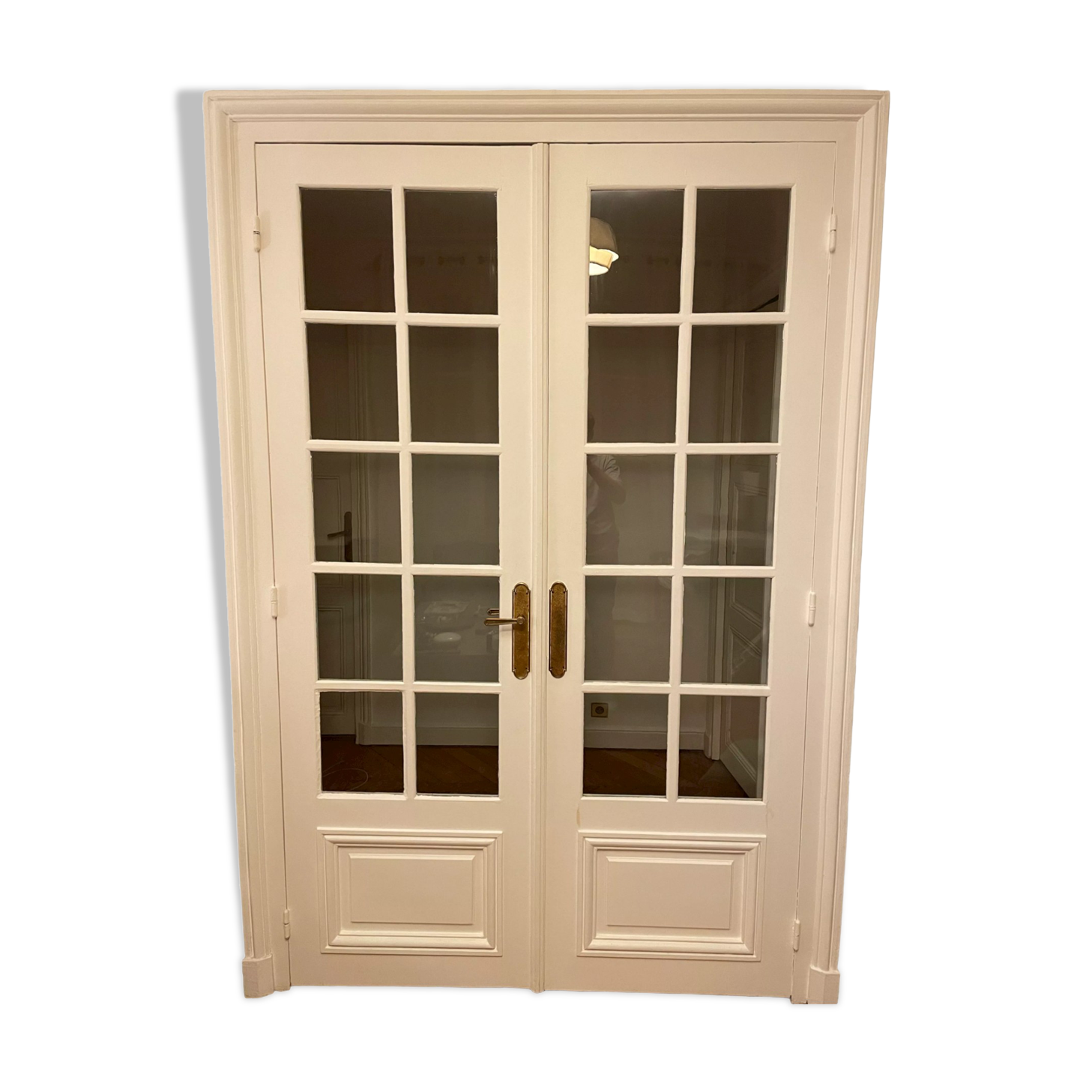 Double glass door Haussmannian apartment